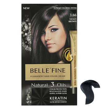 کیت رنگ مو بله فاین سری Natural 3 Oils شماره 3.66