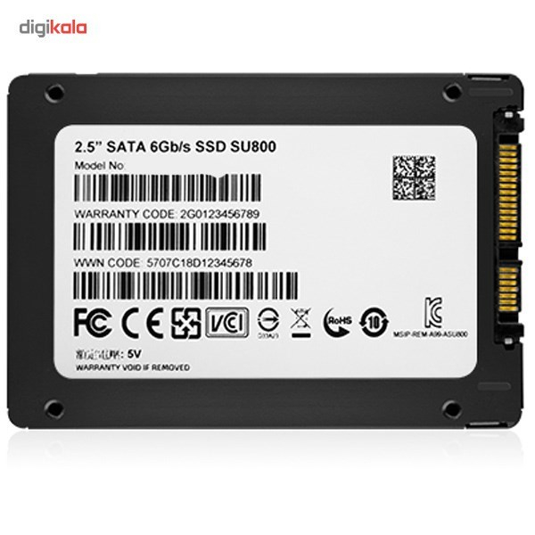 حافظه SSD ای دیتا مدل SU800 ظرفیت 256 گیگابایت