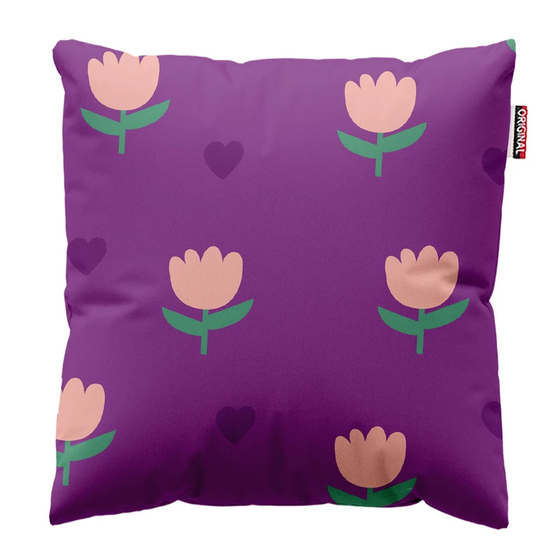  کوسن پاد آفرین طرح گل کد 3091 سایز 30*30 سانتی متر