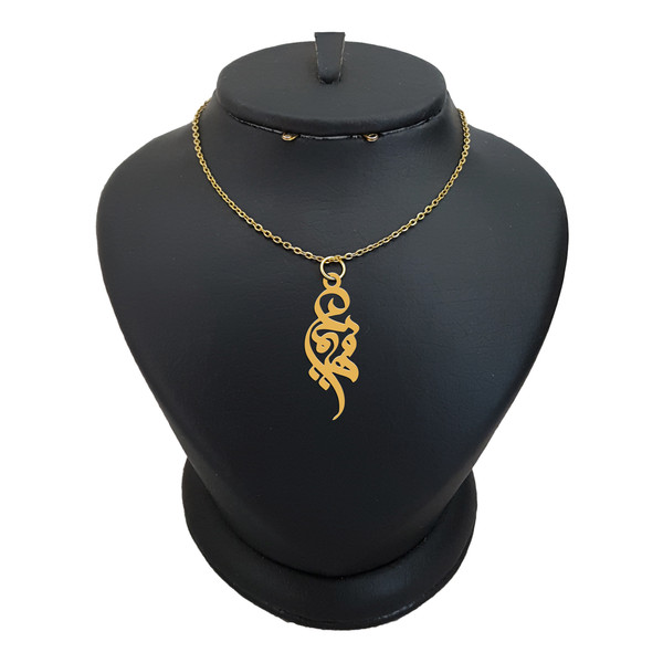 گردنبند نقره زنانه ترمه ۱ مدل فهیمه کد ma 407