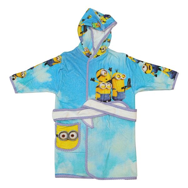 حوله پالتویی زمرد حریر مدل minions سایز 80 حوله پالتویی زمرد حریر مدل minions سایز 80