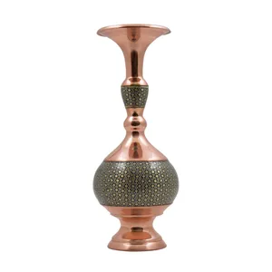 گلدان خاتم کوب رستا مدل گیلاسی طرح 1-14-121  ارتفاع 26 سانتی متر