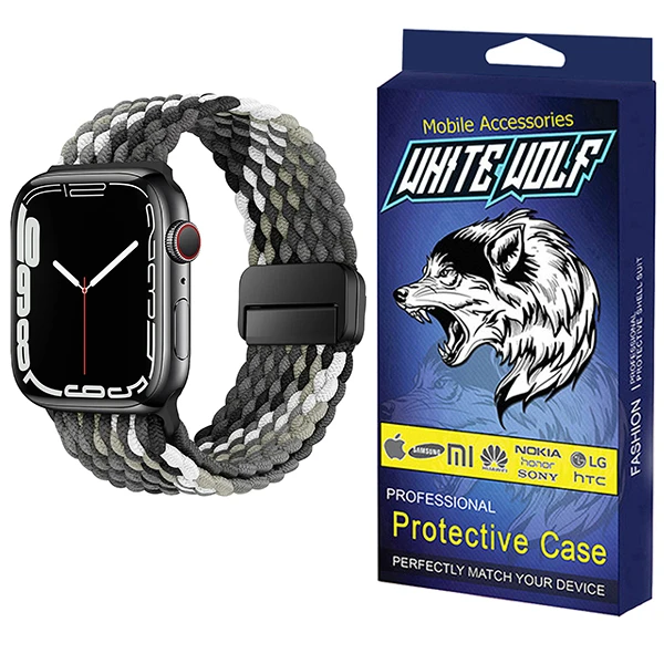 بند وایت ولف مدل WB-Braided مناسب برای اپل واج سری 10 46 میلی متری