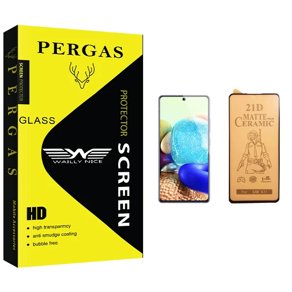 محافظ صفحه نمایش سرامیکی وایلی نایس مدل Pergas Glass مناسب برای گوشی موبایل سامسونگ Galaxy A71