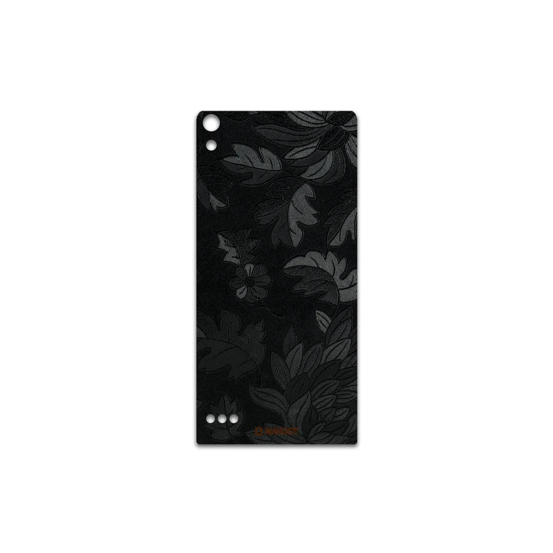 برچسب پوششی ماهوت مدل Black-Wildflower مناسب برای گوشی موبایل هوآوی Ascend P6
