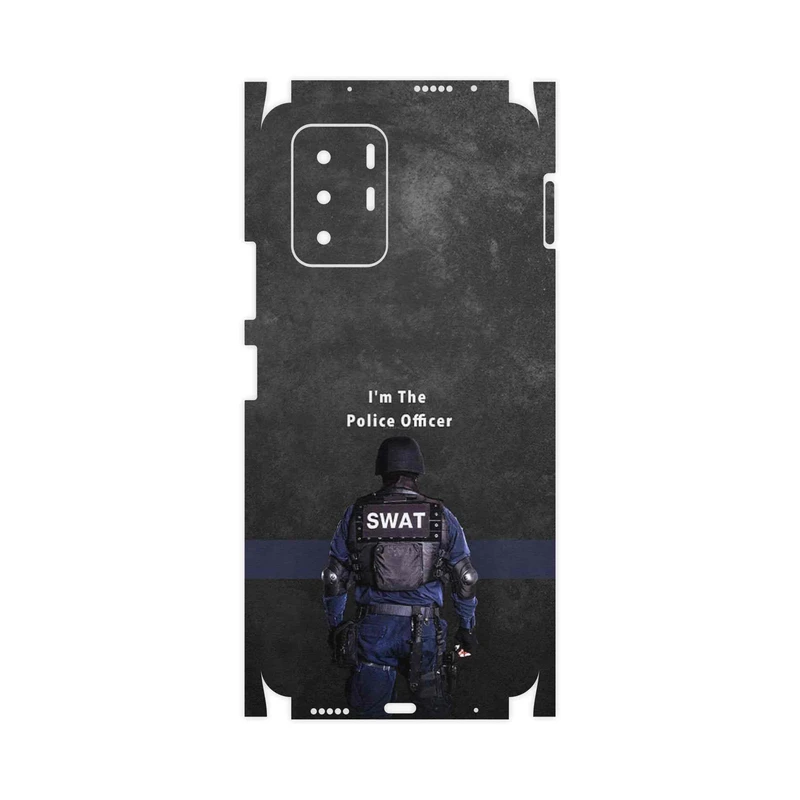 برچسب پوششی ماهوت مدل Police Officer-FullSkin مناسب برای گوشی موبایل شیائومی Redmi Note 10 Pro (China)