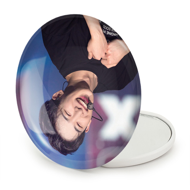 آینه جیبی خندالو طرح ونهو گروه مانستا اکس Monsta X مدل تاشو کد 21194