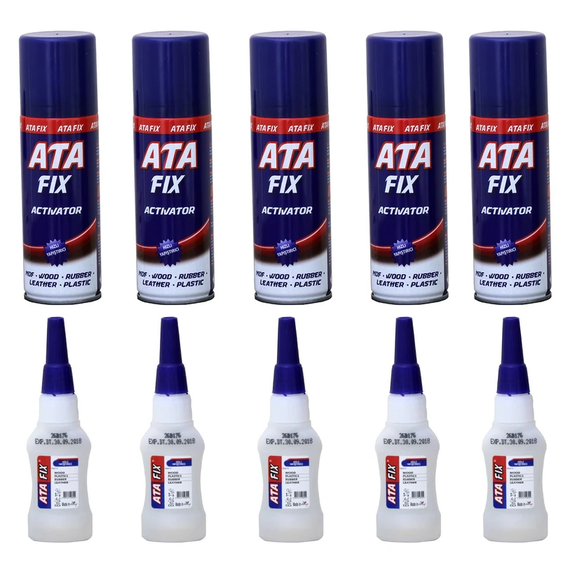 چسب 123 آتا فیکس مدل A007 حجم 27 میلی لیتر بسته بندی 5 عددی