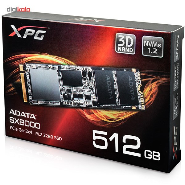 حافظه SSD ای دیتا مدل SX8000NP-512GM-C ظرفیت 512 گیگابایت 3