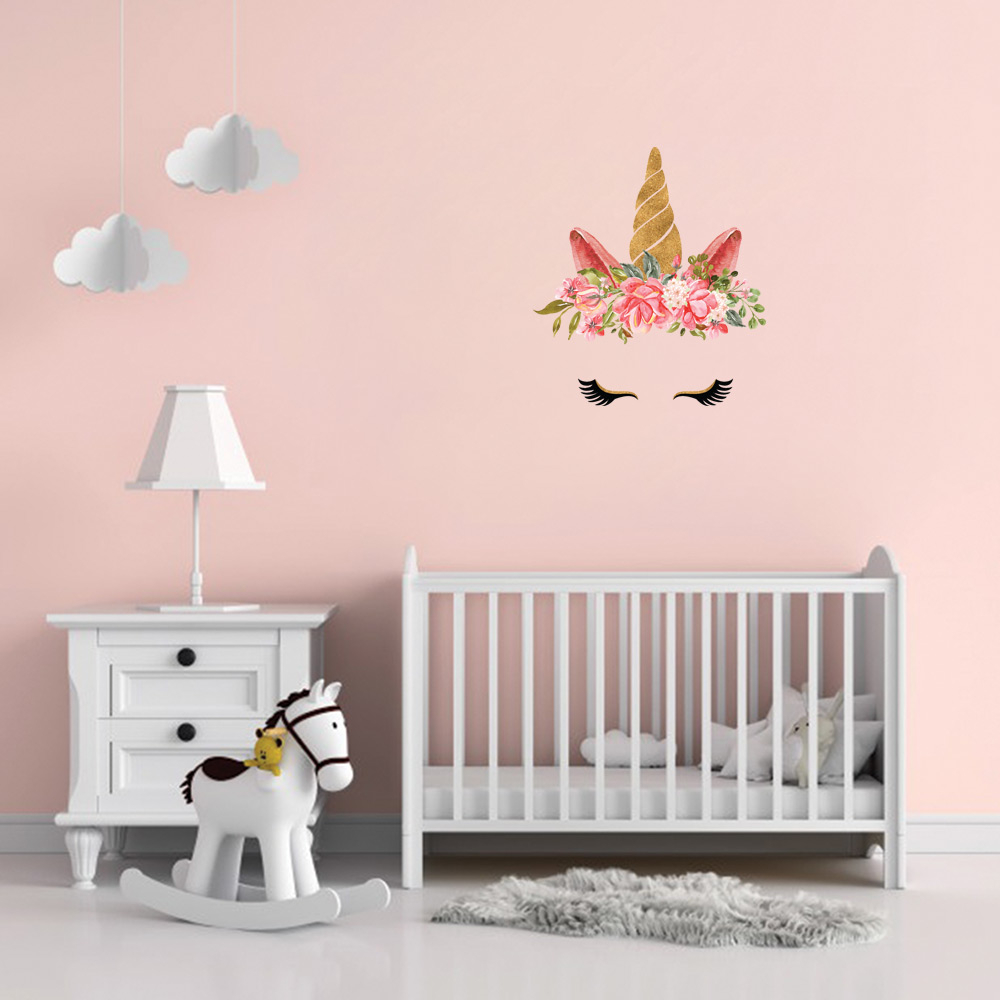 استیکر دیواری کودک مدل تک شاخ کد unicorn1