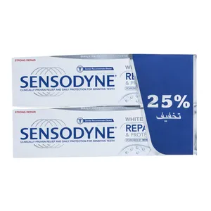 پک خمیر دندان سفید کننده سنسوداین مدل Repair And Protect حجم 75 میلی لیتر بسته 2 عددی