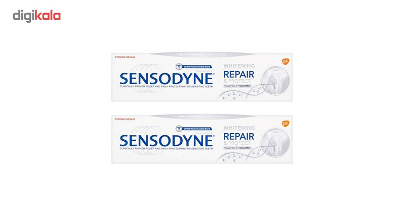 پک خمیر دندان سفید کننده سنسوداین مدل Repair And Protect حجم 75 میلی لیتر بسته 2 عددی