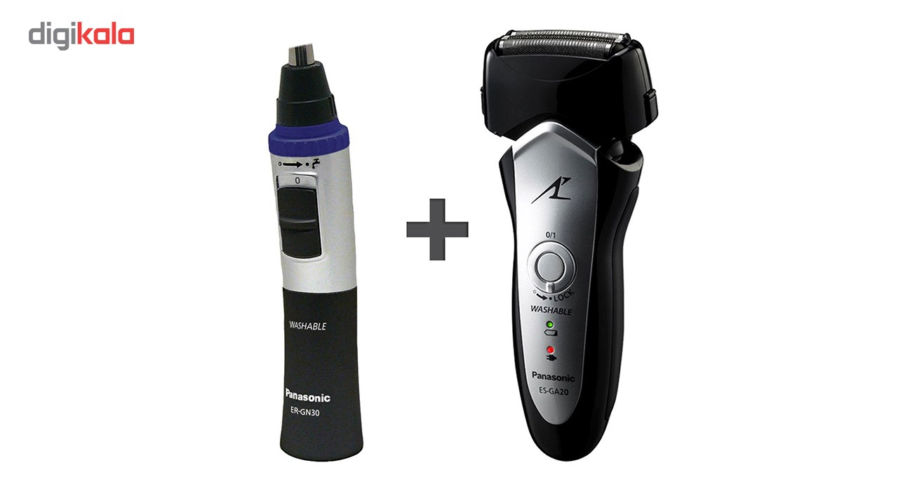 ماشین اصلاح صورت پاناسونیک سری Lamdash مدل ES-GA20  به همراه موزن گوش و بینی پاناسونیک مدل ER-GN30