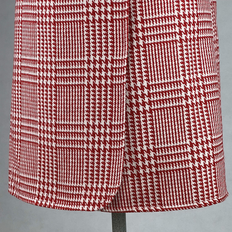 ست نیم تنه و دامن زنانه مدل شطرنجی کد AK1029