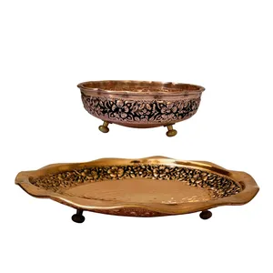 ست پذیرایی مسی مدل لب چین کد ZH375.3 