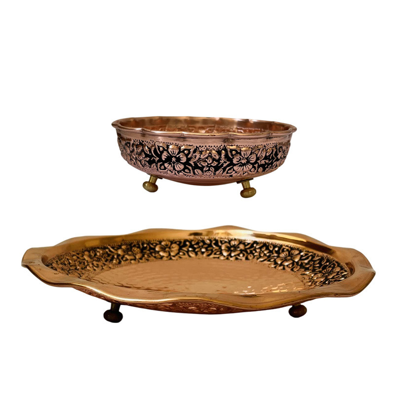 ست پذیرایی مسی مدل لب چین کد ZH375.3 