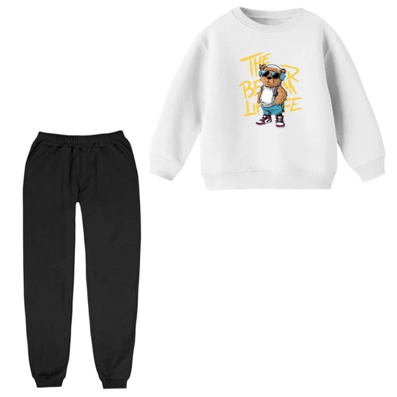 ست سویشرت و شلوار راحتی بچگانه مدل تدی هدفون  