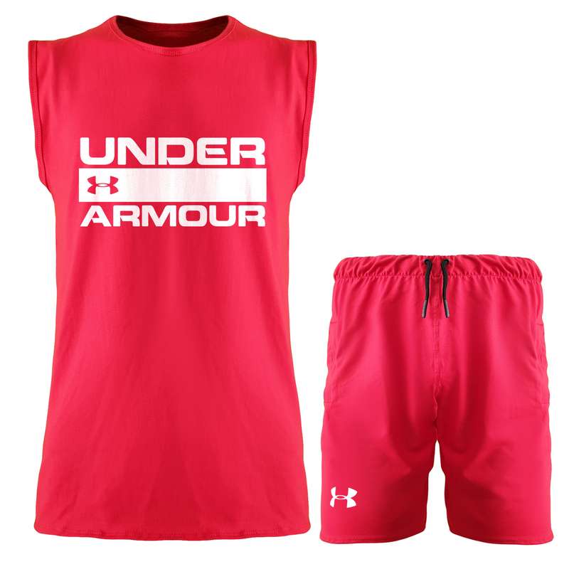 ست تاپ و شلوارک مردانه مدل 14013636 رنگ قرمز