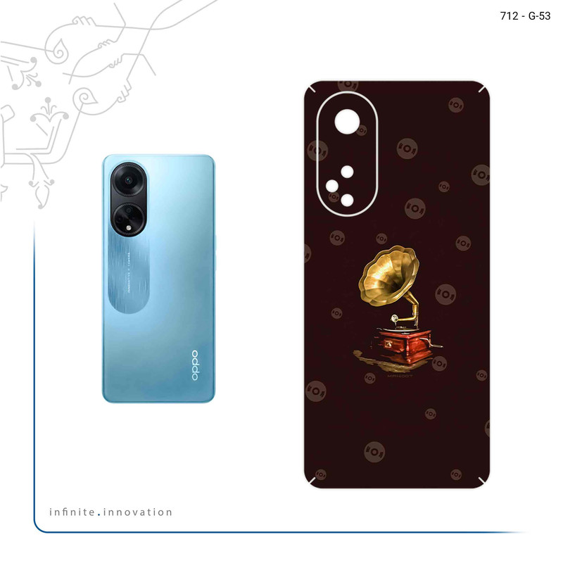 برچسب پوششی ماهوت مدل Gramophone Nostalgia مناسب برای گوشی موبایل اپو A98