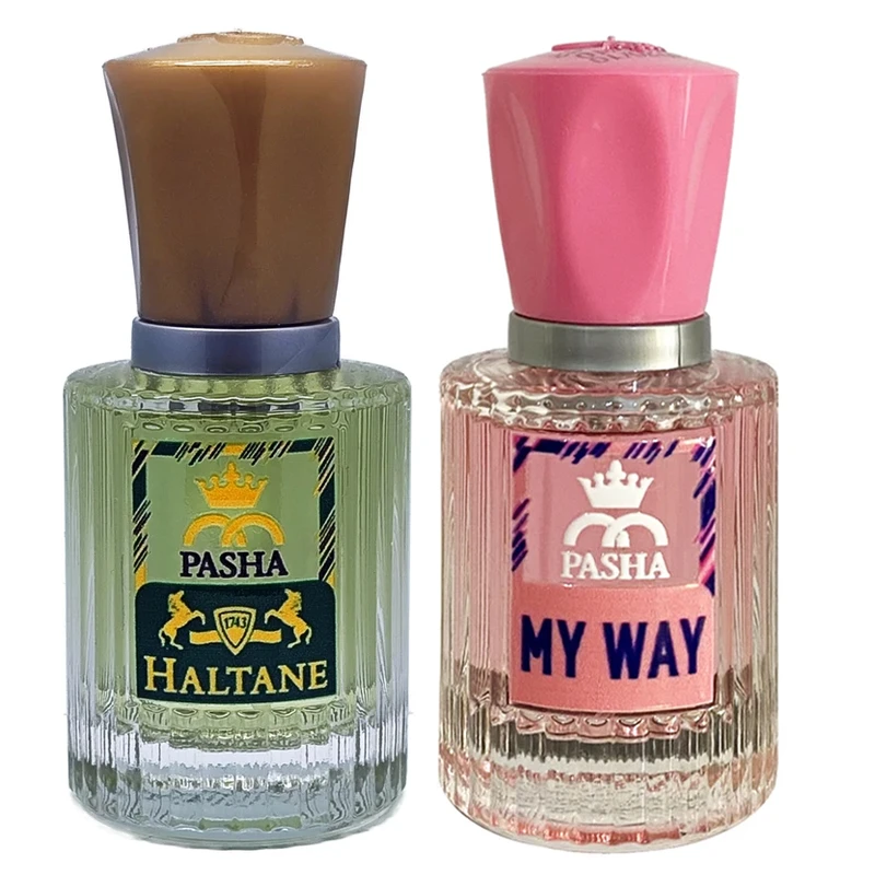 عطر جیبی پاشا مدل هالتان و مای وی با رایحه معتدل حجم 30 میلی‌لیتر بسته 2 عددی