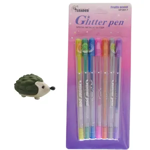 خودکار مدل اکلیلی عطری کد 01 بسته 7 عددی به همراه پاک کن