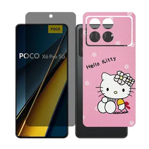 Glass Together model privacy Screen Protector Suitable for Xiaomi Poco X6 Pro Mobile Phone with Back cover sticker