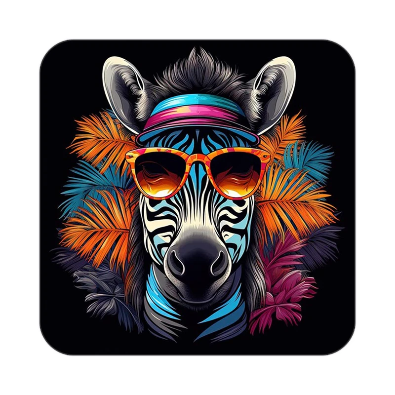 زیر لیوانی کاکتی طرح حیوانات رنگی مدل mp27139