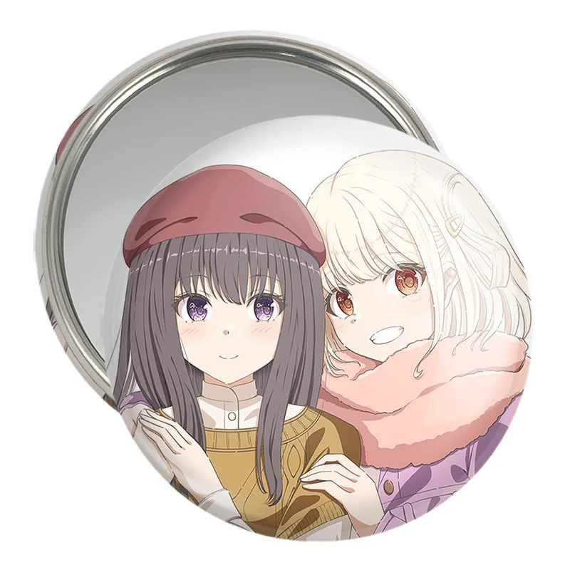 آینه جیبی خندالو مدل چیساتو و تاکینا انیمه لیکوریس ریکویل Lycoris Recoil  کد 22984