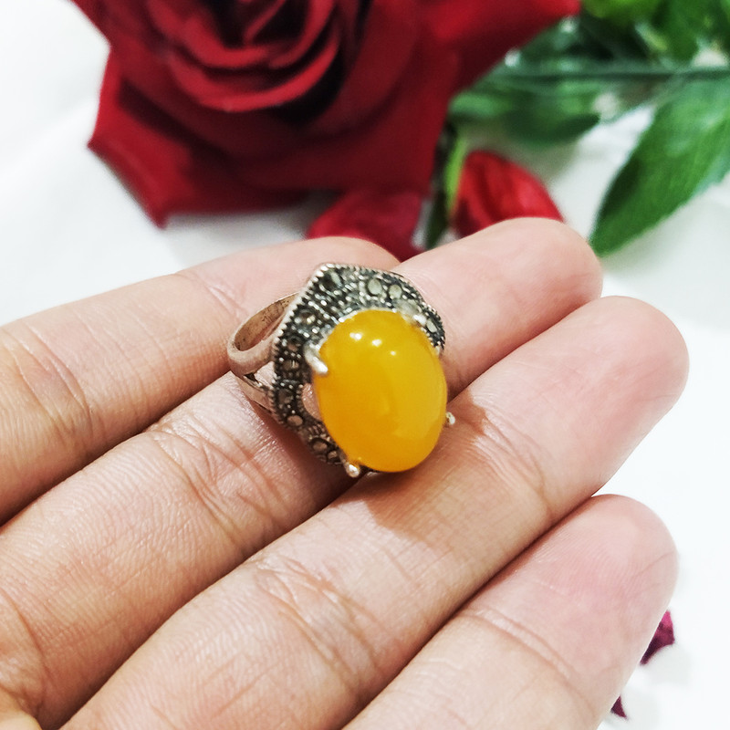 انگشتر نقره زنانه سلین کالا مدل شرف الشمس ce-As101