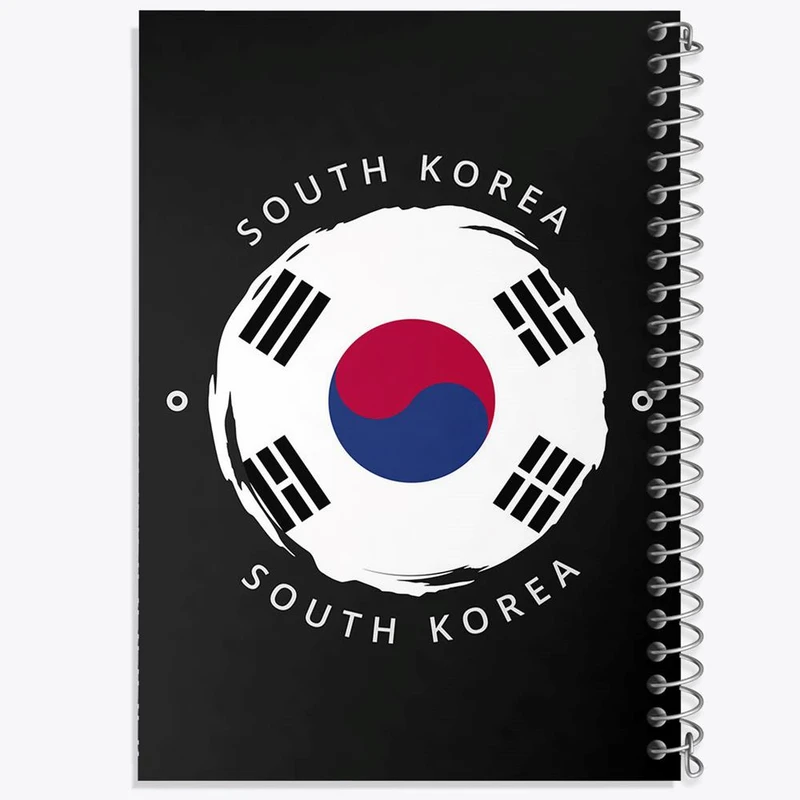 دفتر ژورنال نویسی 50 برگ خندالو مدل نقطه ای طرح پرچم کره جنوبی کد 20554