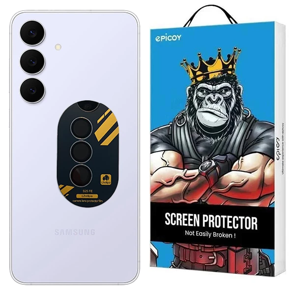 محافظ لنز دوربین شیشه‌ای  اپیکوی مدل Chelipa مناسب برای گوشی موبایل سامسونگ Galaxy S25 FE