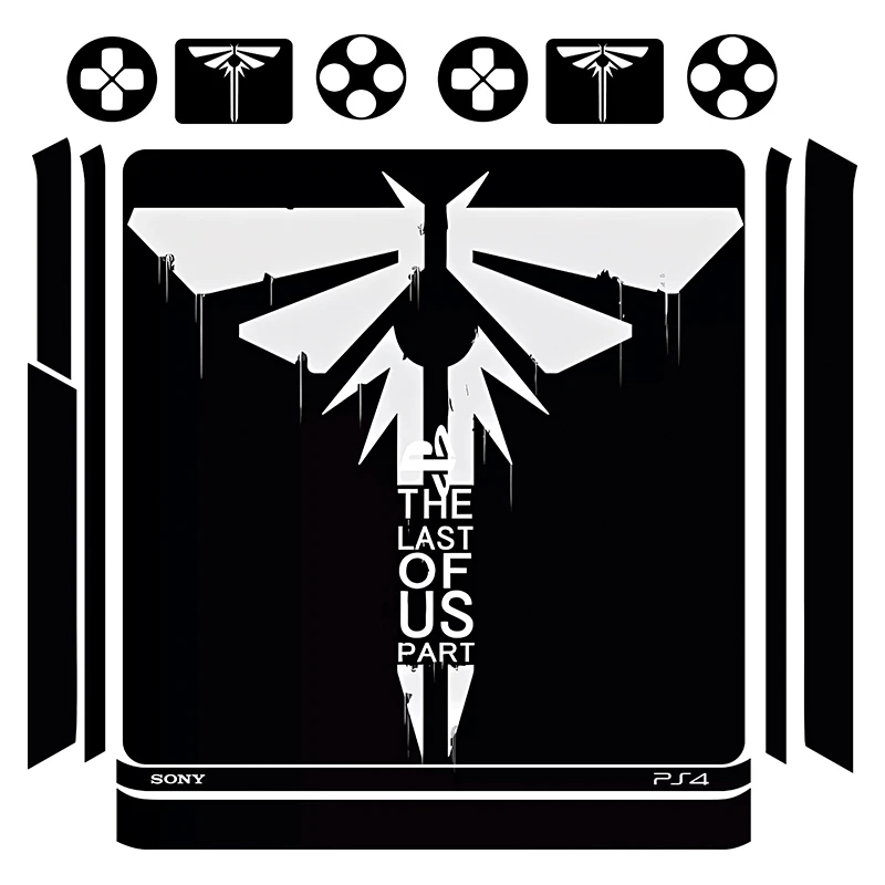 برچسب پلی استیشن 4 اسلیم توییجین وموییجین مدل last of us 03 مجموعه 14 عددی