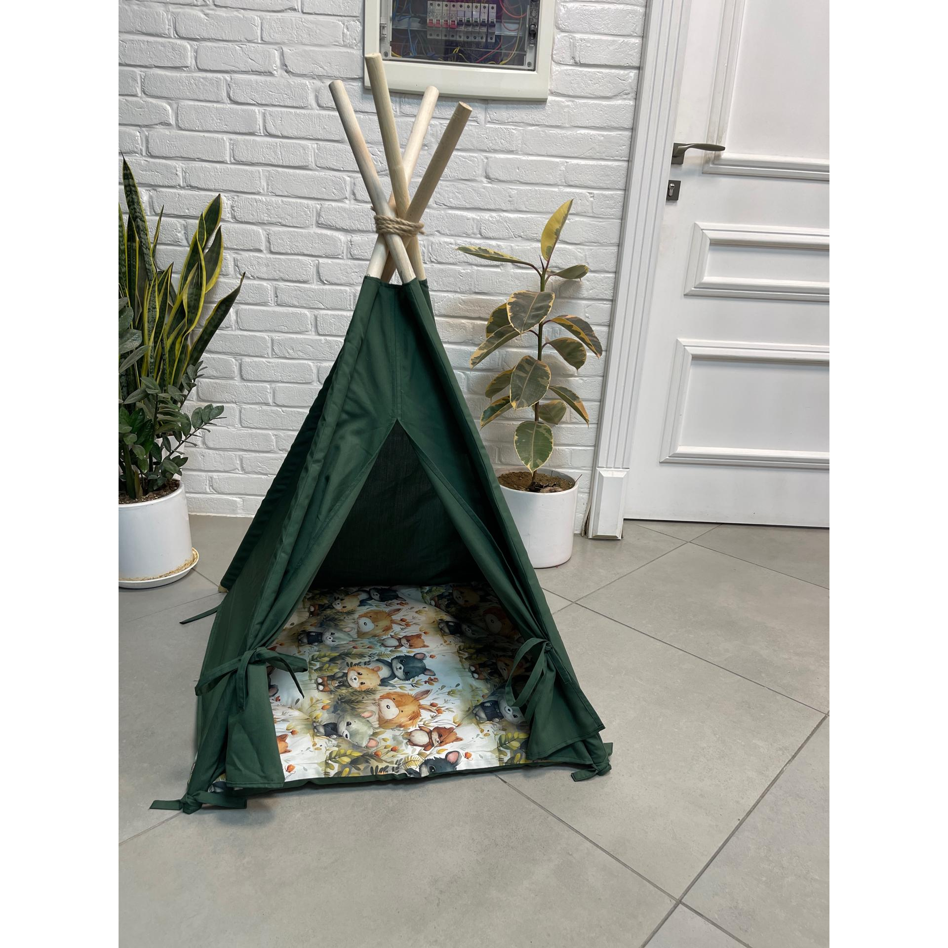 جای خواب سگ و گربه مدل چادر سرخپوستی کد ۵۲