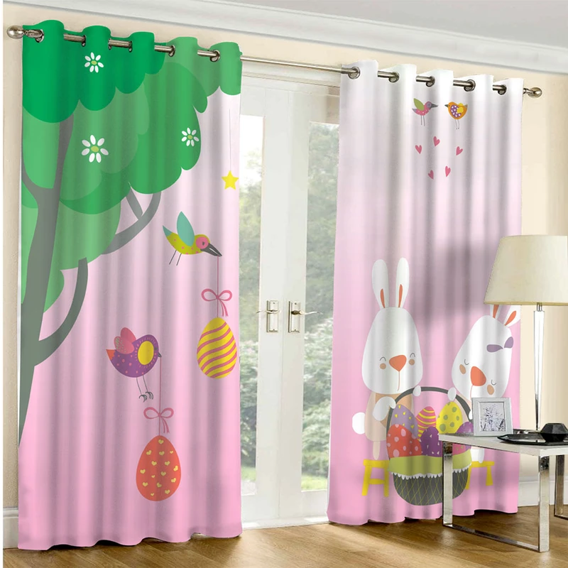 پرده مدل هازان چاپی طرح کودکانه کد 1087 سایز 140x280 سانتیمتر