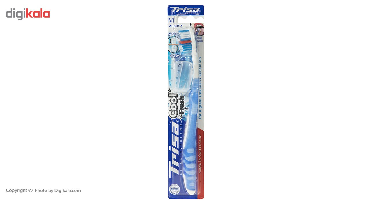 مسواک تریزا مدل Cool and Fresh با برس متوسط به همراه درپوش