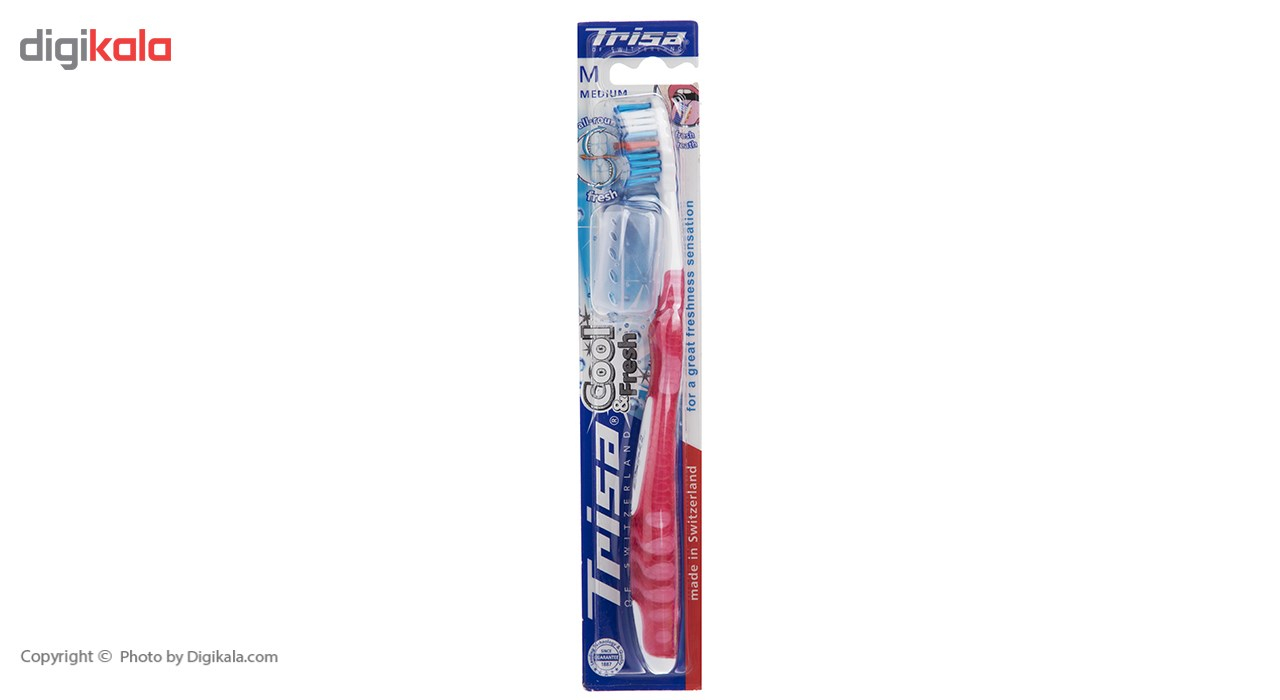 مسواک تریزا مدل Cool and Fresh با برس متوسط به همراه درپوش