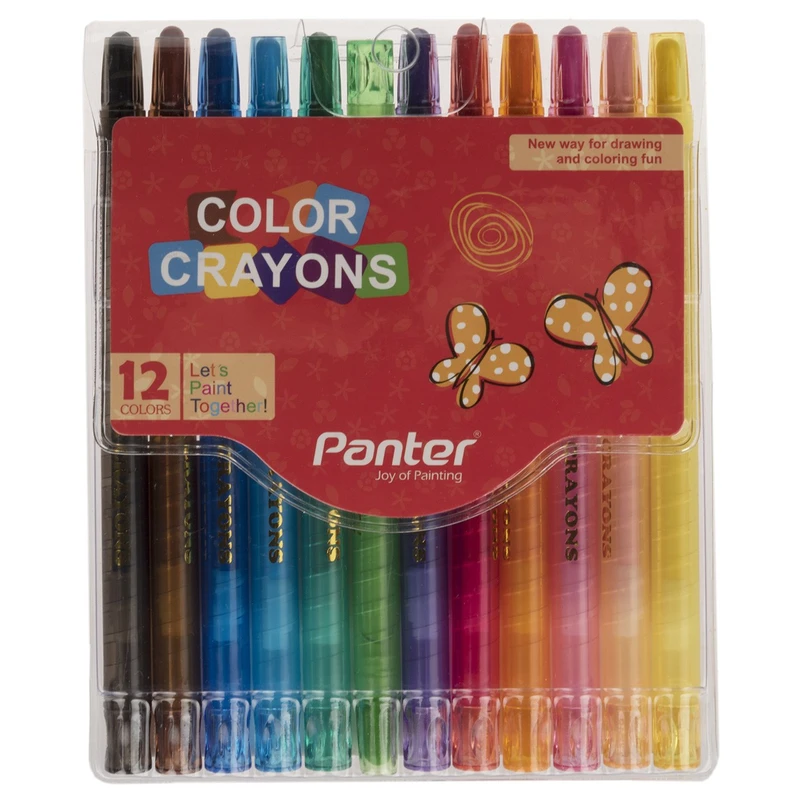 مداد شمعی 12 رنگ پنتر مدل Color