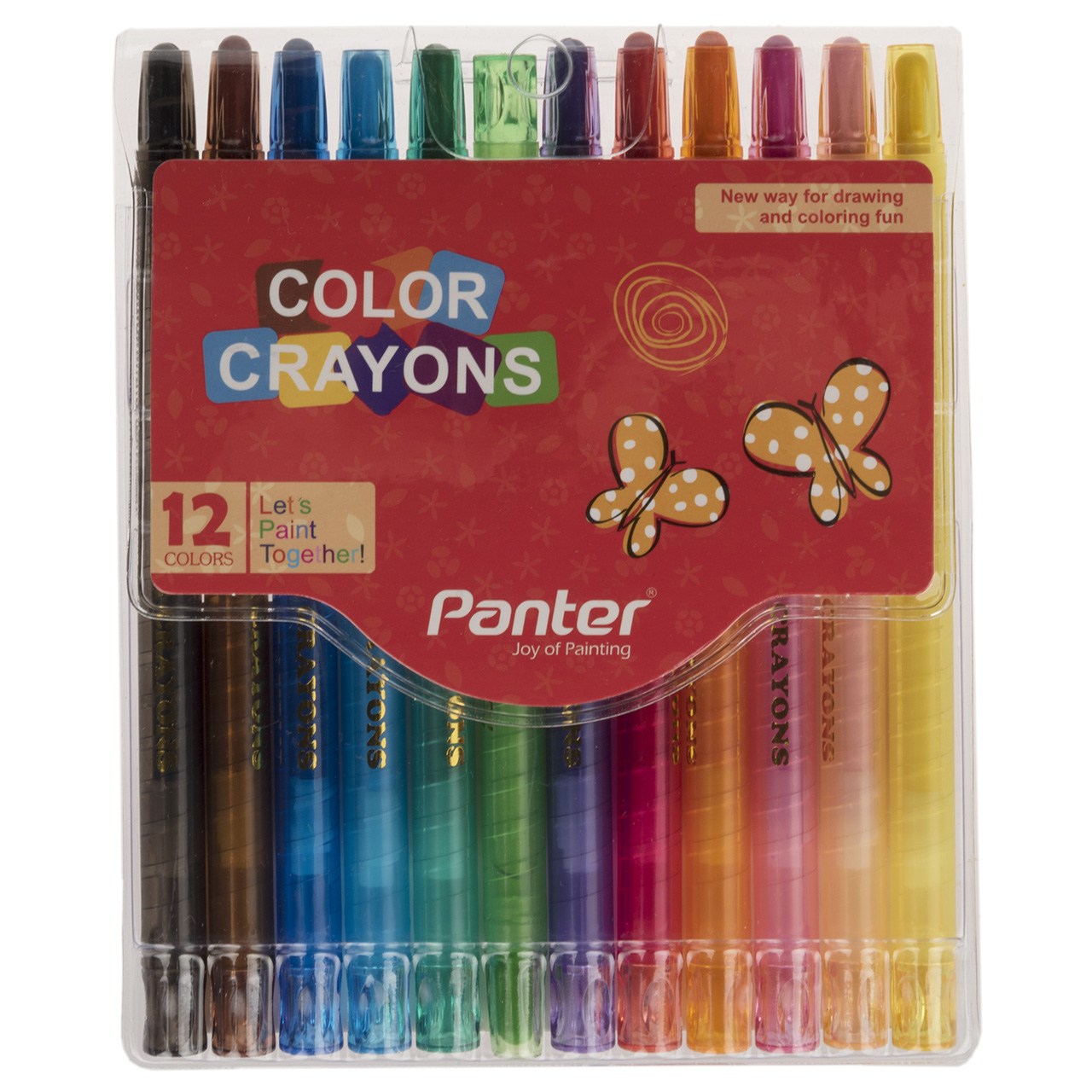 مداد شمعی 12 رنگ پنتر مدل Color