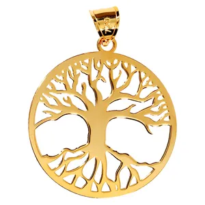 Rosa N105 Gold Necklace Pendant Plaque