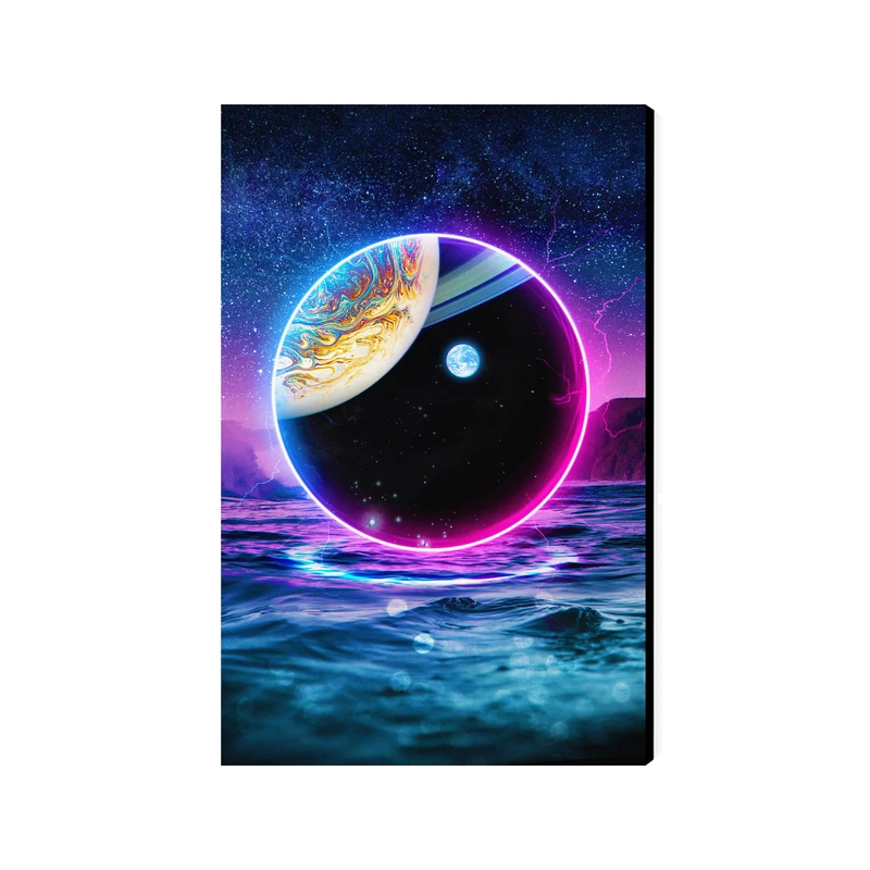 تابلو شاسی عرش مدل فانتزی منظره فضا و کهکشان کد As5288