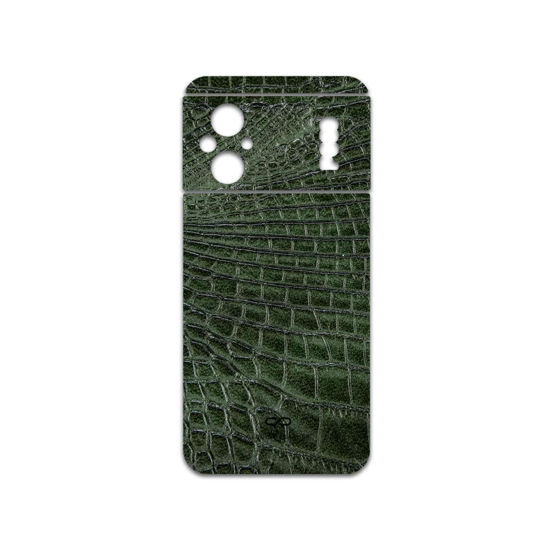 برچسب پوششی ماهوت مدل Green-Crocodile-Leather مناسب برای گوشی موبایل شیائومی Poco M5