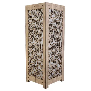 آباژور چوبی گالری آناهید طرح فرپیچ سایز بزرگ کد 93019