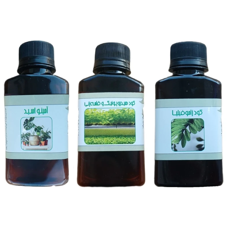 کود مایع امینو اسید و زاموفیلیا و هیدروپونیک و قلمه مدل life drop حجم 110 میلی لیتر بسته 3 عددی