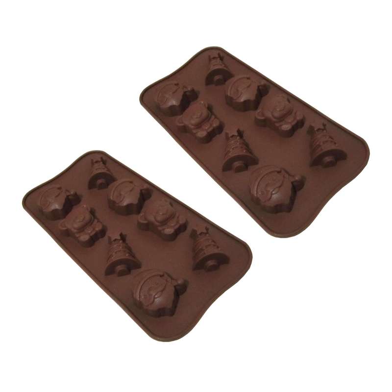 قالب شکلات مدل خرس و كاج و بابانوئل مجموعه 2 عددي