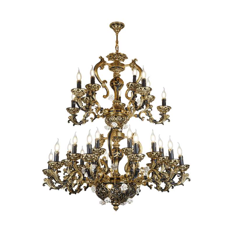 لوستر 15 شاخه آرام مدل A302/10+5/G/BK