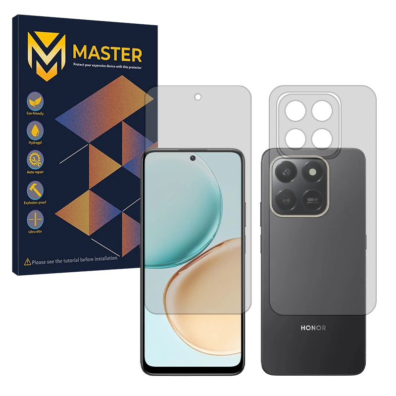 محافظ صفحه نمایش شفاف مستر مدل Resistant مناسب برای گوشی موبایل آنر 400 Smart به همراه محافظ پشت گوشی