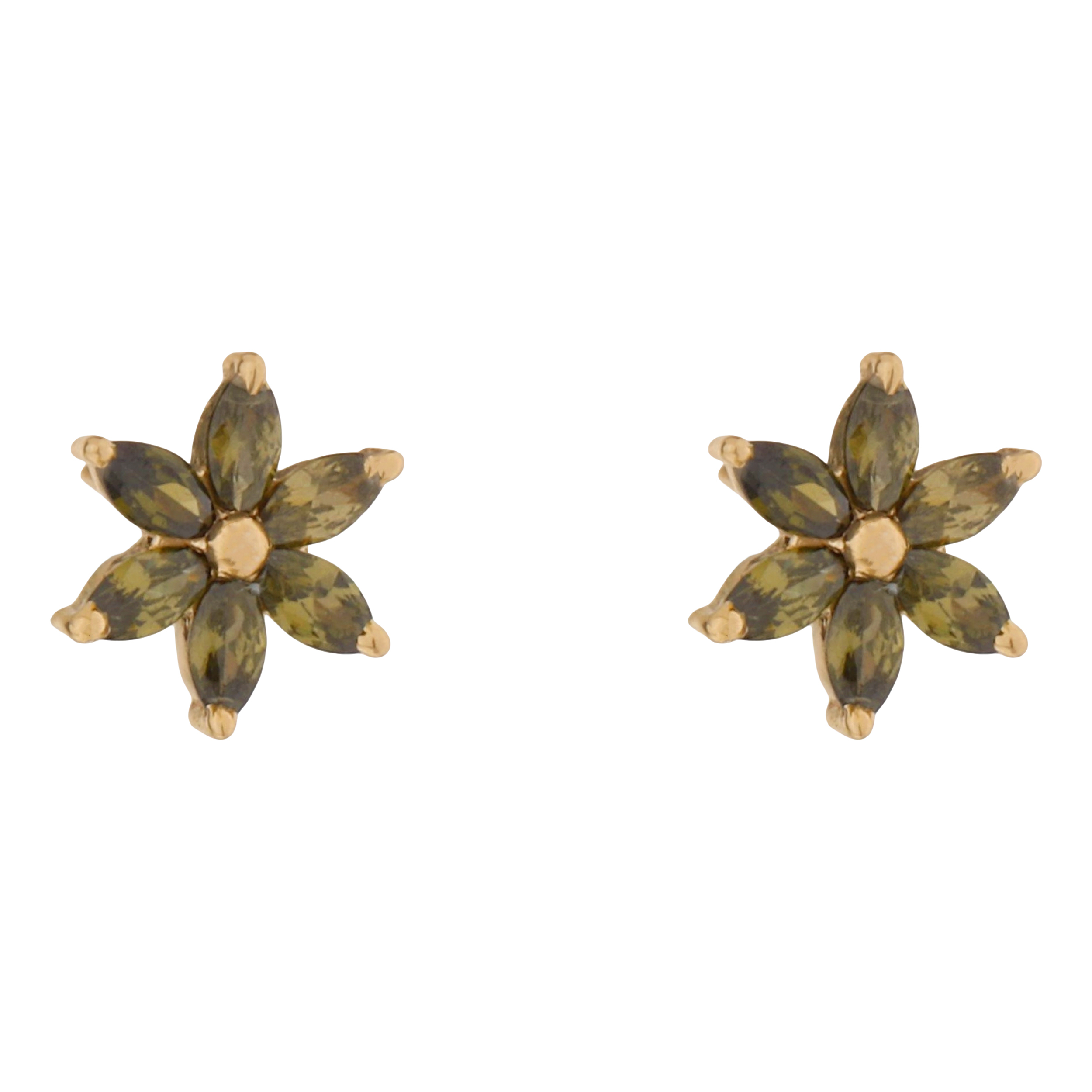 گوشواره طلا 18 عیار زنانه تاج مدل G574-1