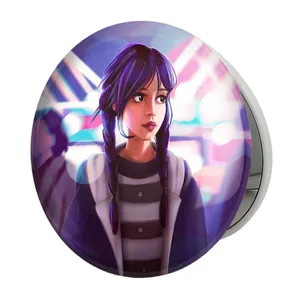 آینه جیبی خندالو طرح سریال ونزدی Wednesday مدل تاشو کد 25298 