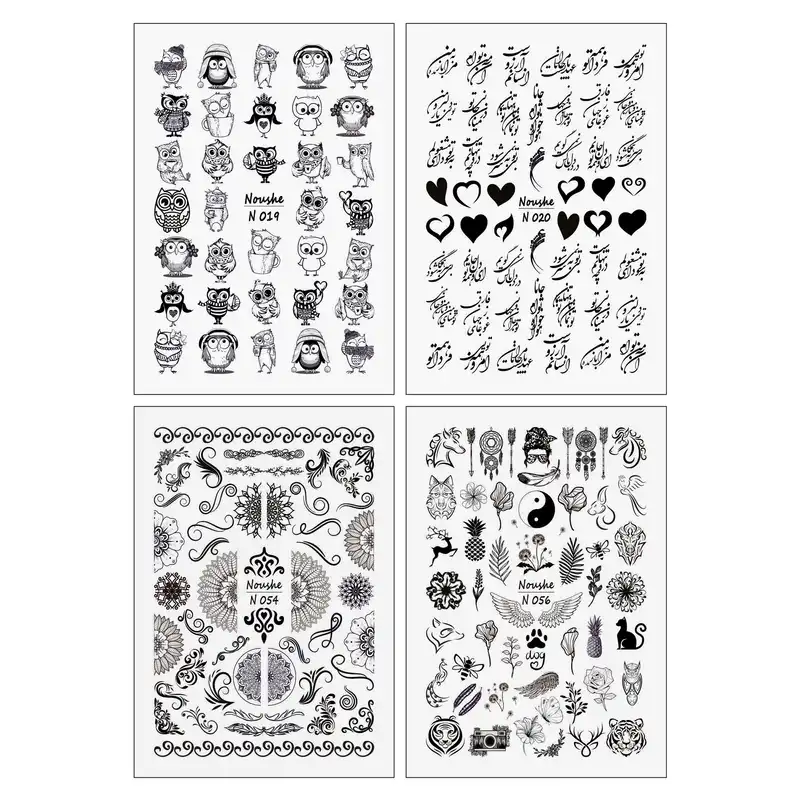 برچسب لنز ناخن کد N19-20-54-56 مجموعه 4 عددی