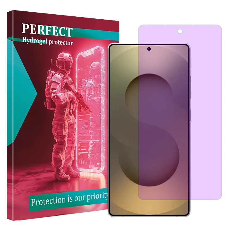 محافظ صفحه نمایش آنتی پرپل پرفکت مدل هیدروژلی مناسب برای گوشی موبایل سامسونگ Galaxy S25 Ultra